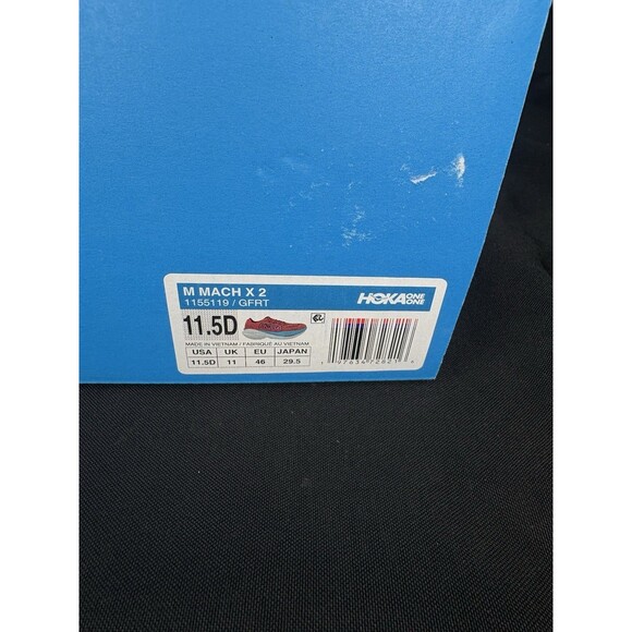 Hoka One One Mach X 2 1155119-GFRT Grapefruit Coral Red Blue Men’s Size 11.5D main image 5